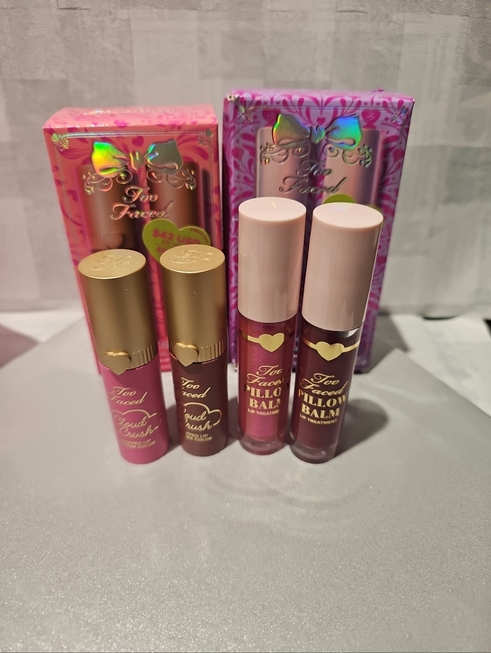 2x Too Faced Set - Cloud Crush Whipped Lip & Cheek Color Duo & Pillow Balm Dream
